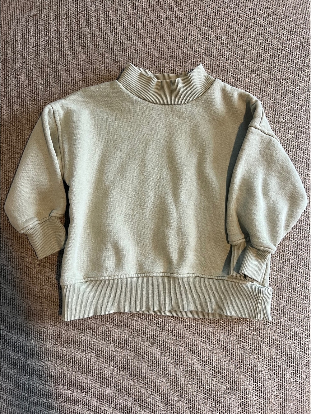 Zara Sage Mock Neck Sweatshirt